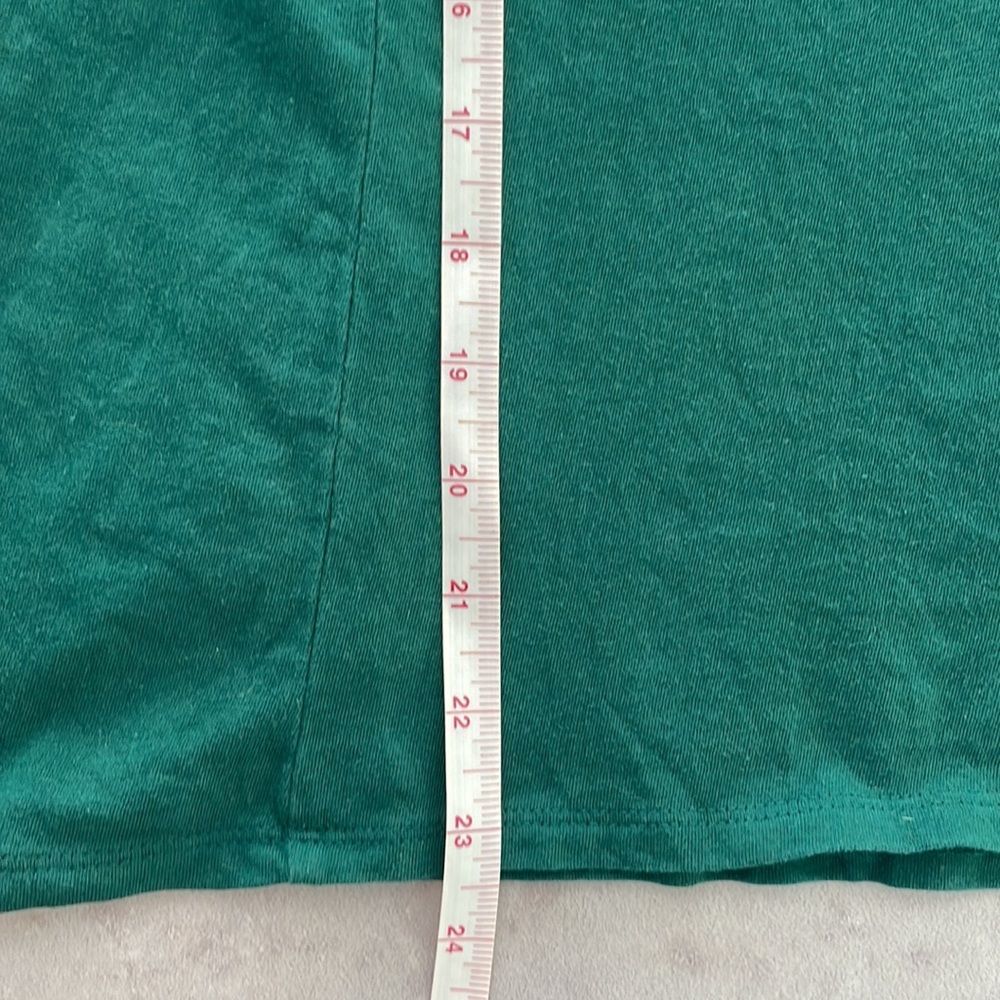 J. CREW Green Long Sleeve Blouse Ruffle-shoulder with plaid sheer sleeves size S - Picture 10 of 10